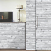 Bright White Wood Wallpaper for Wall Decoration